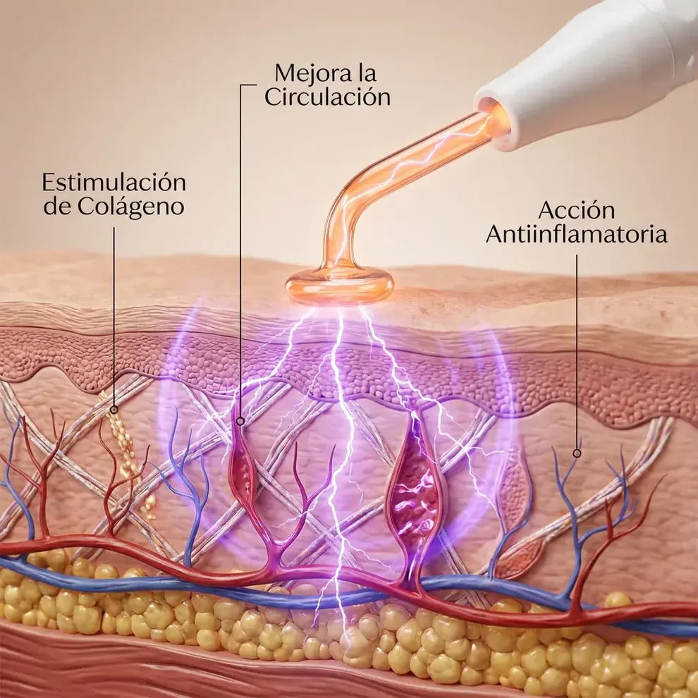 Facial-Capilar Alta Frecuencia Portátil 4 en 1